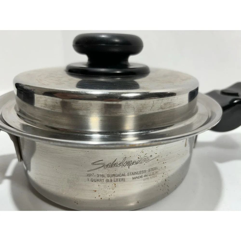 Saladmaster Xp7 316 1 Quart Saucepan w/ Lid and Handles 0.9qt Surgical Stainless